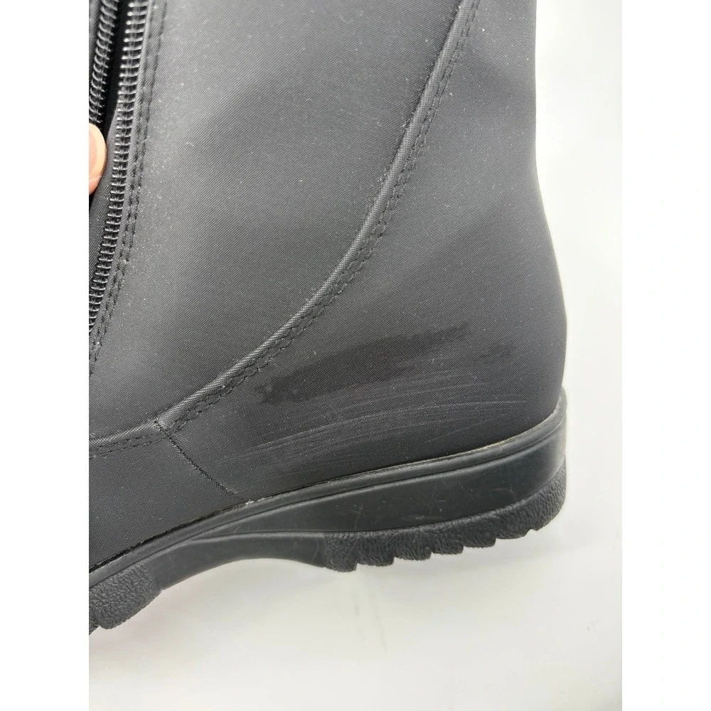 Totes Rosemary High Calf Boots, Black, Waterproof Zipper, Women's Size 8